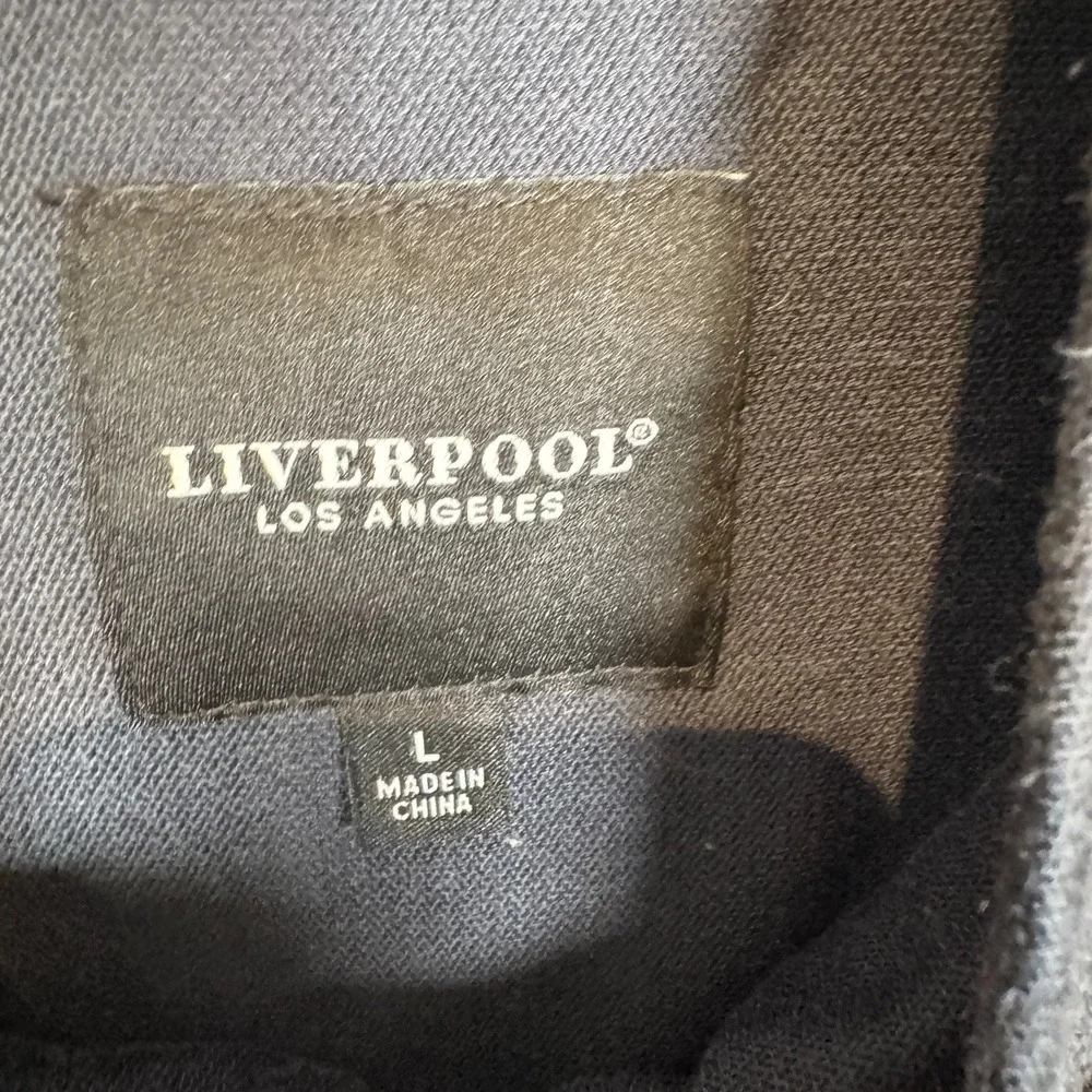 Liverpool Jacket Chore Coat‎ Size Large Canvas Soft Carbon Blue Zip Moto Army